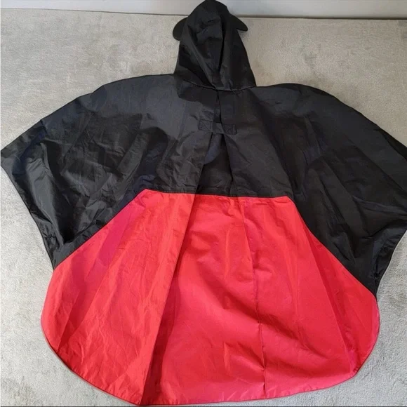 Disney Black and Red Mickey Mouse Men’s Poncho Rain NWT XL/XXL - Picture 2 of 9